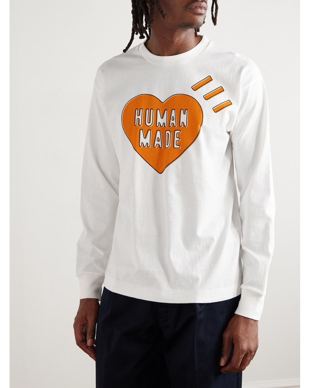 Human Made White Printed Cotton-Jersey T-Shirt for men