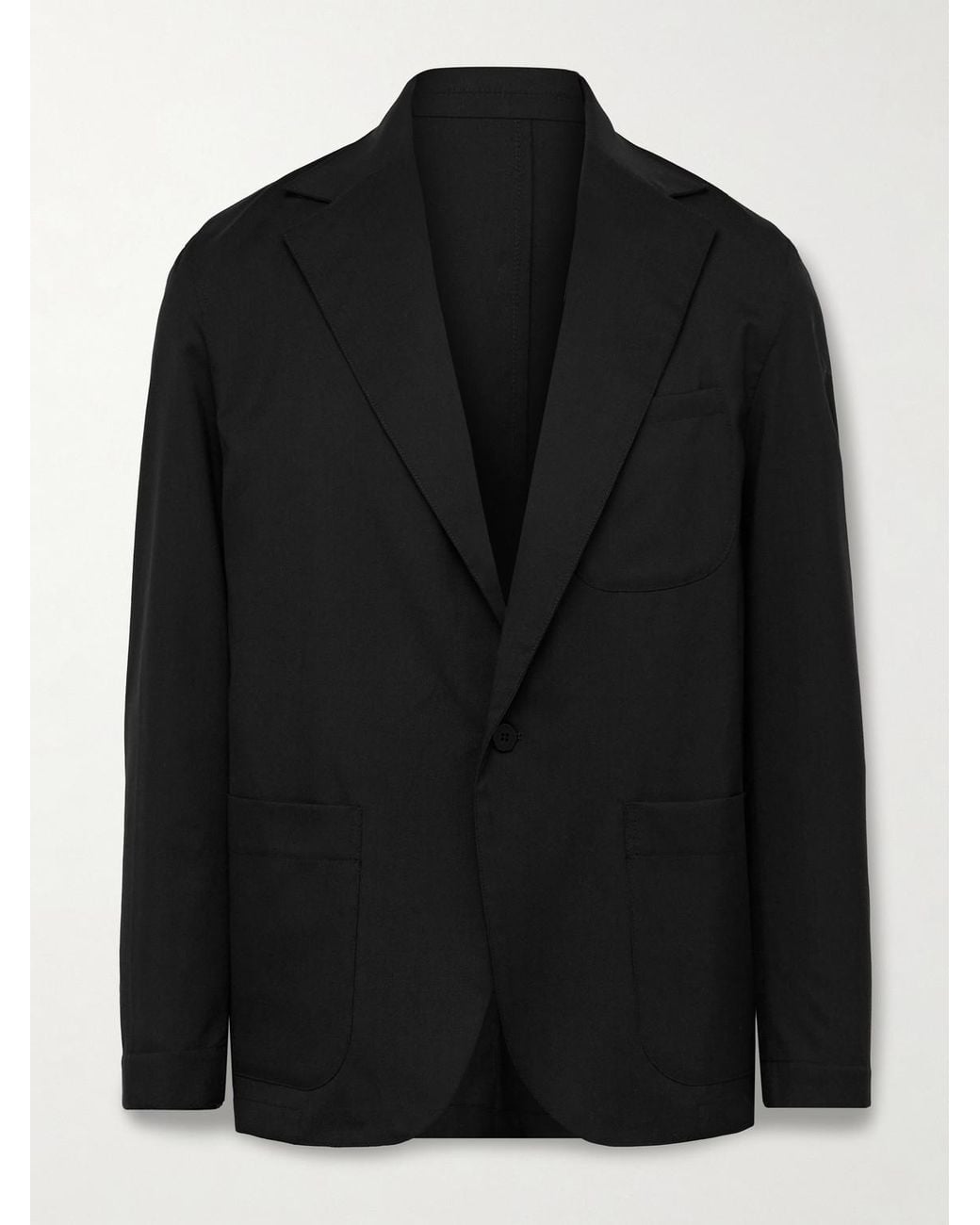 STÒFFA Black Unstructured Wool-crepe Blazer for men