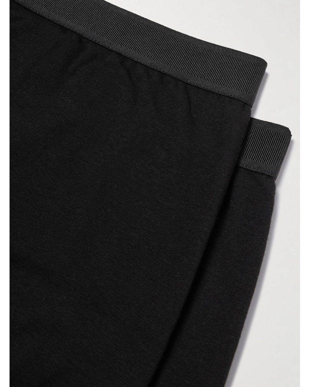 Tom Ford Black Two-Pack Stretch-Cotton Jersey Boxer Briefs for men