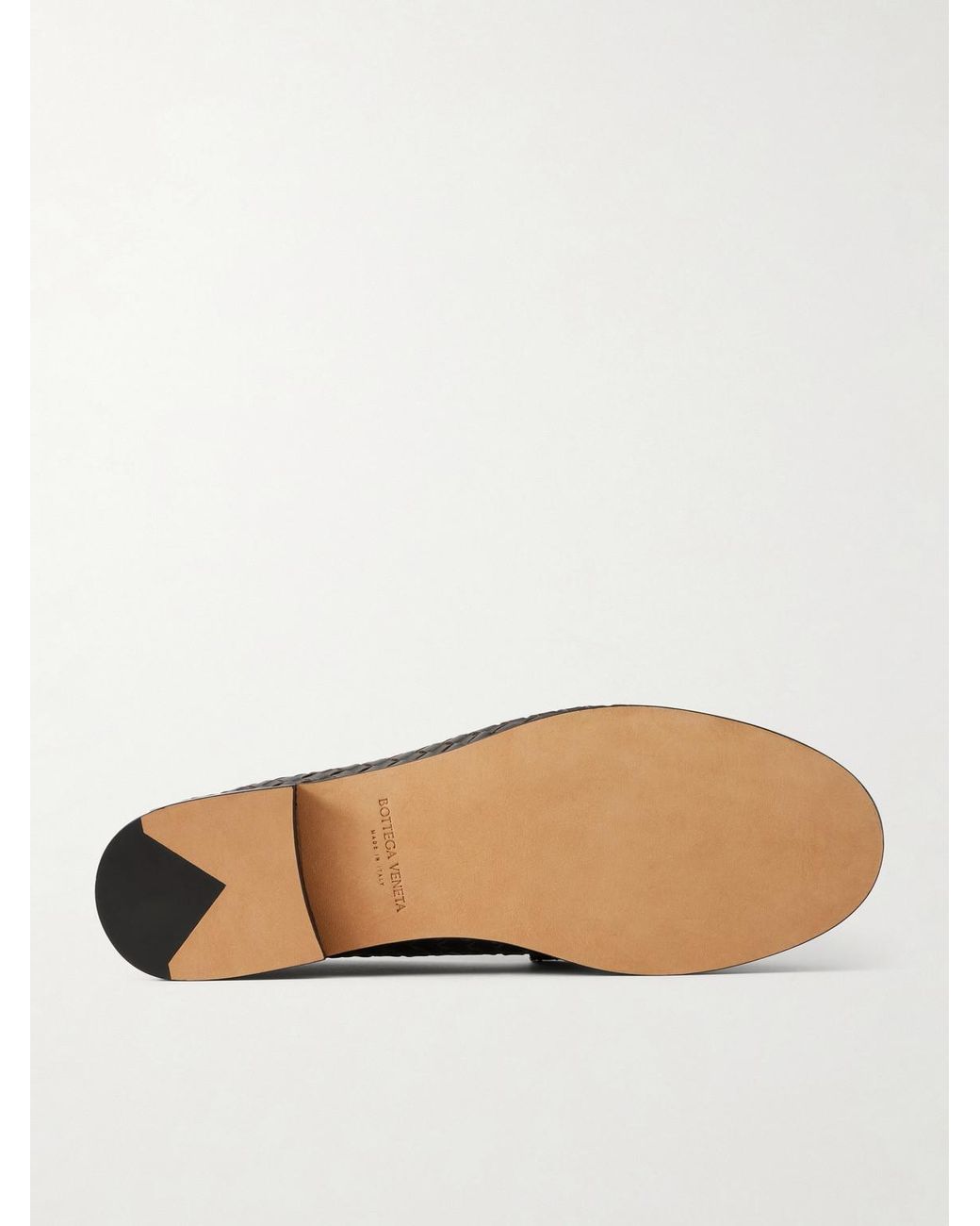 Bottega Veneta Black Intrecciato Leather Loafers for men