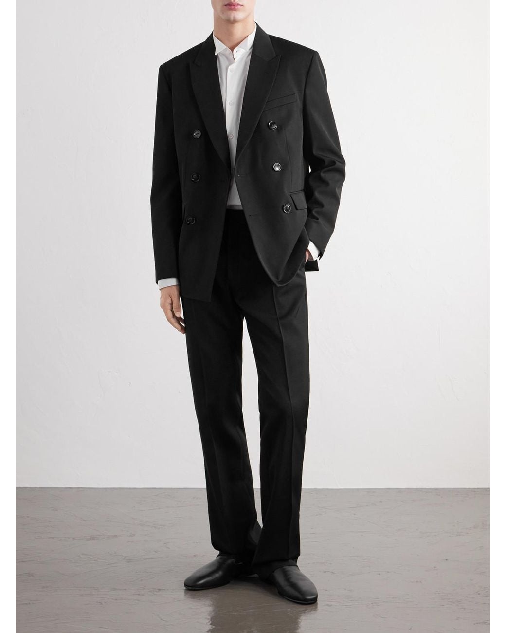 Totême Black Wool Suit Jacket for men