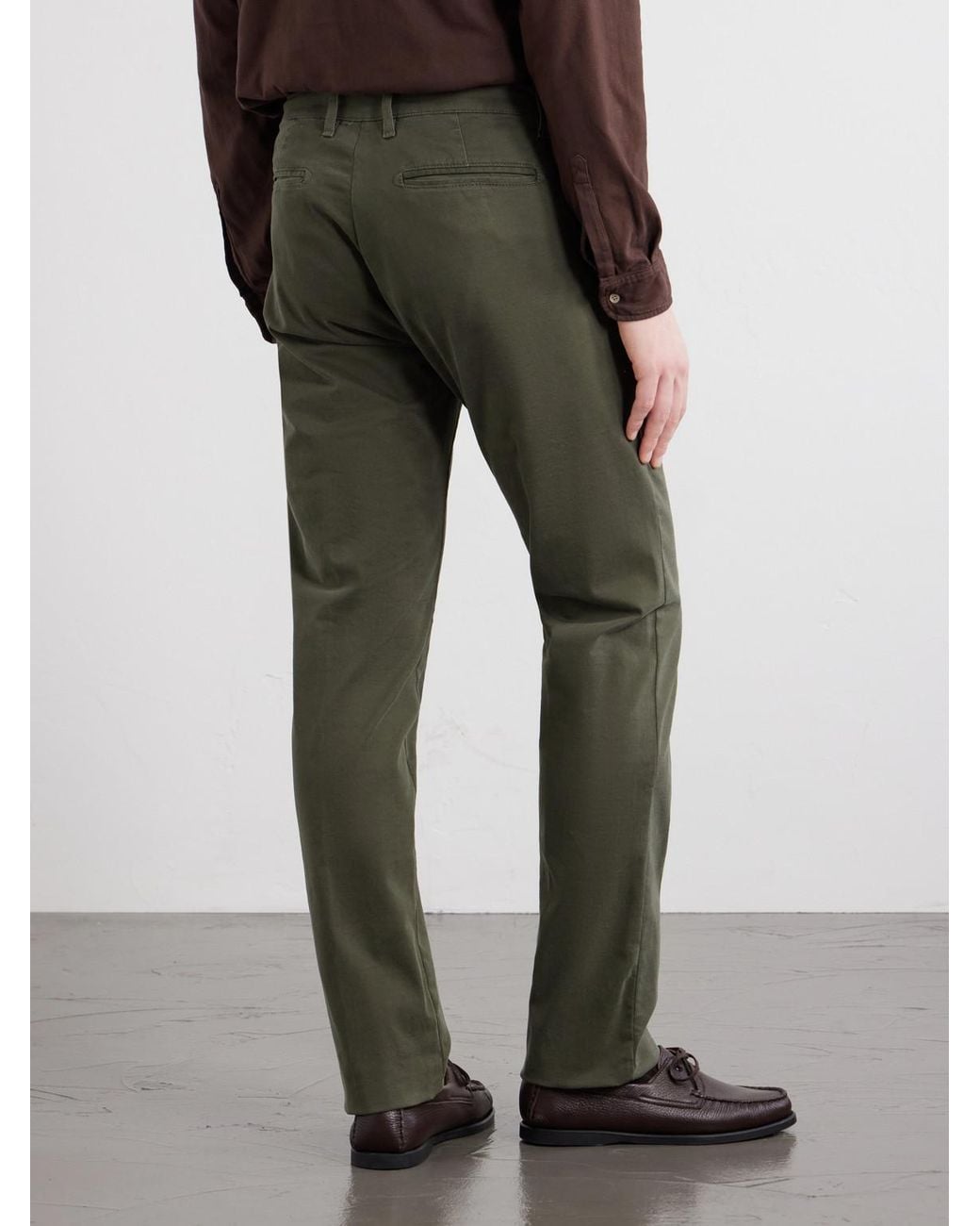 Massimo Alba Gray Winch Straight-leg Cotton-blend Twill Trousers for men