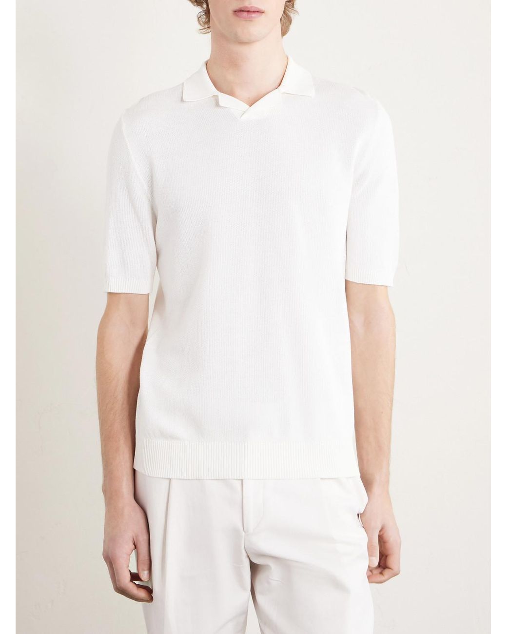 Eleventy Natural Cotton Polo Shirt for men