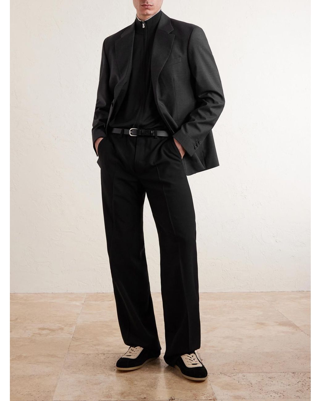 Eleventy Black Wool Zip-up Cardigan for men