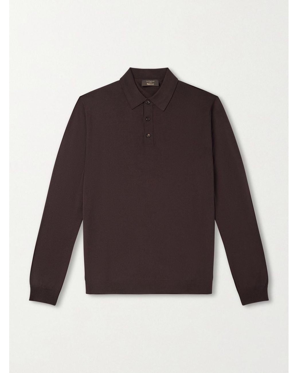 Slowear Purple Zanone Slim-fit Flexwool Polo Shirt for men