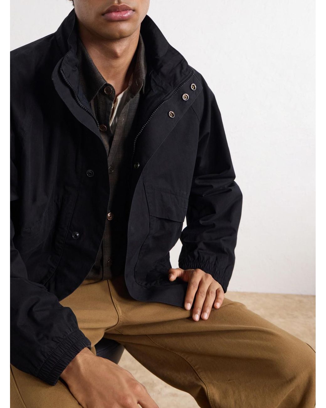 Margaret Howell Blue Mhl. Cotton-Poplin Track Jacket for men