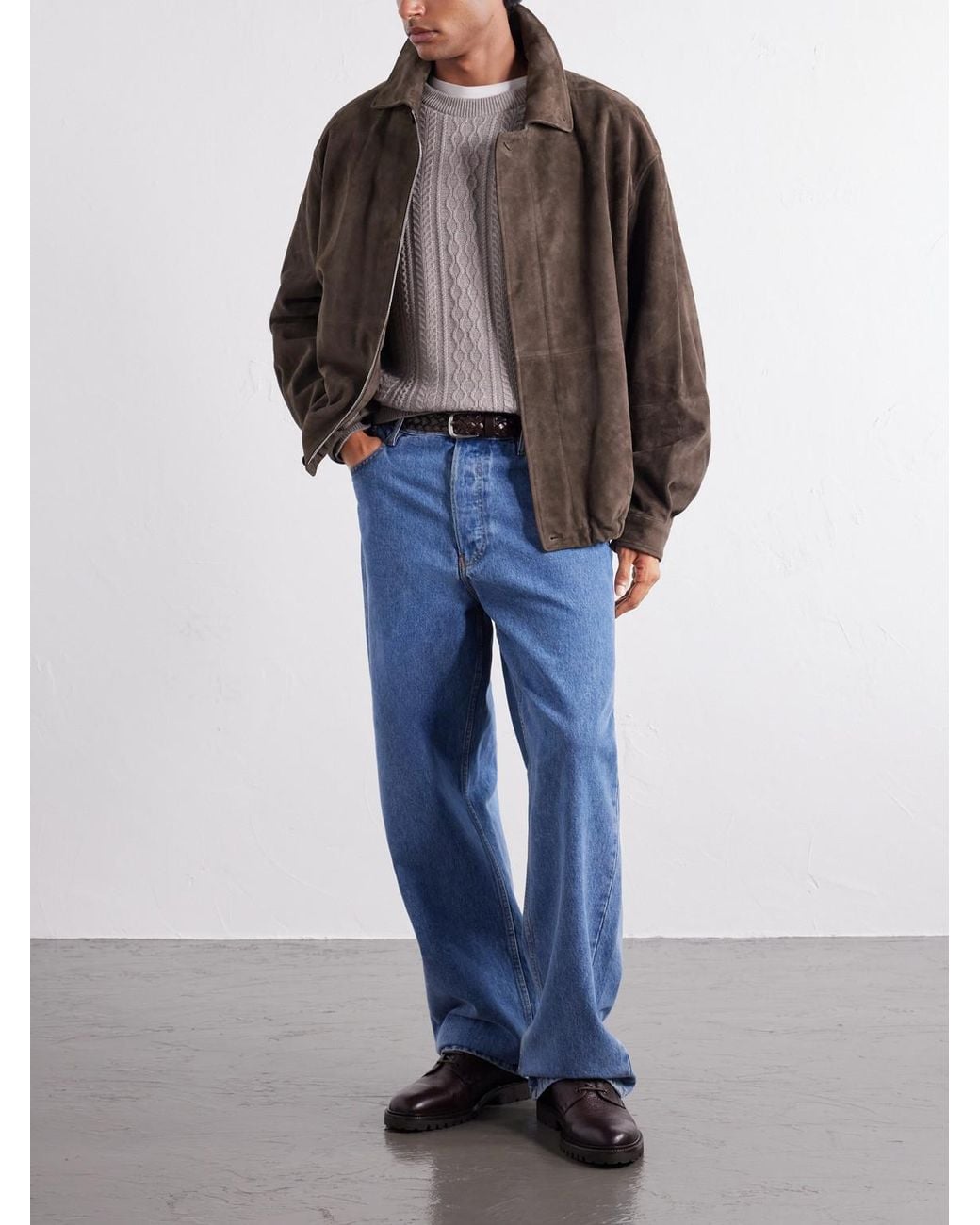 Begg x Co Natural Maytime Cable-Knit Cashmere-Blend Sweater for men