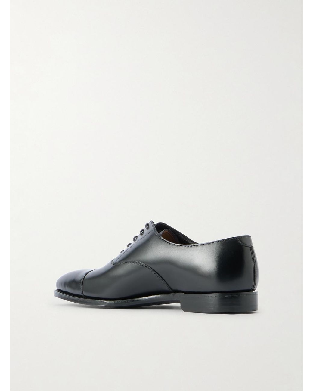 George Cleverley Black Michael Leather Oxford Shoes for men