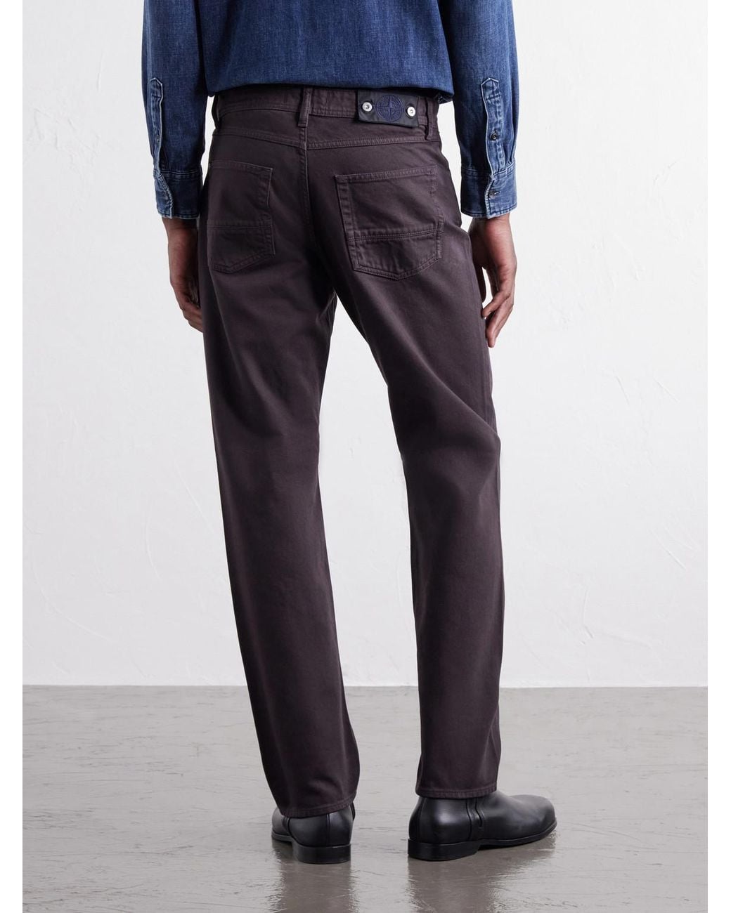 Stone Island Blue Denim Straight-Leg Regenerative Cotton Jeans for men