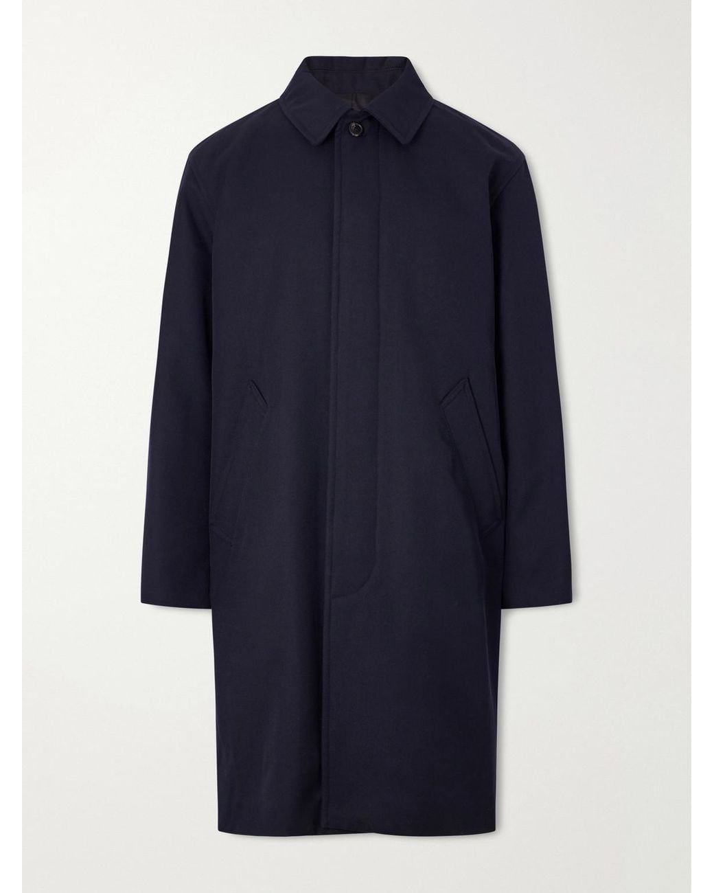 A.P.C. Blue Mac Hugo Gabardine Trench Coat for men