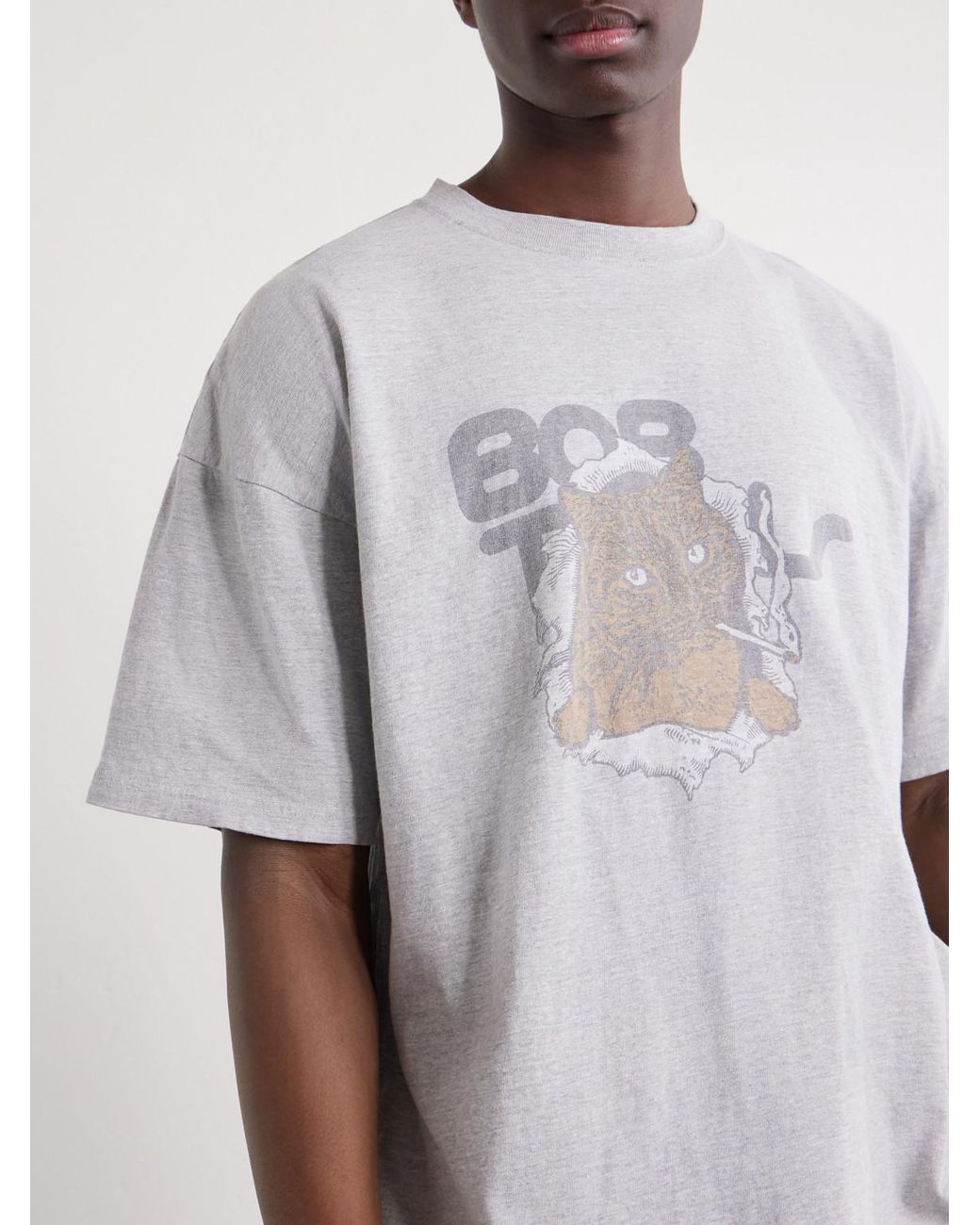 Remi Relief White Bob Printed Cotton-Jersey T-Shirt for men