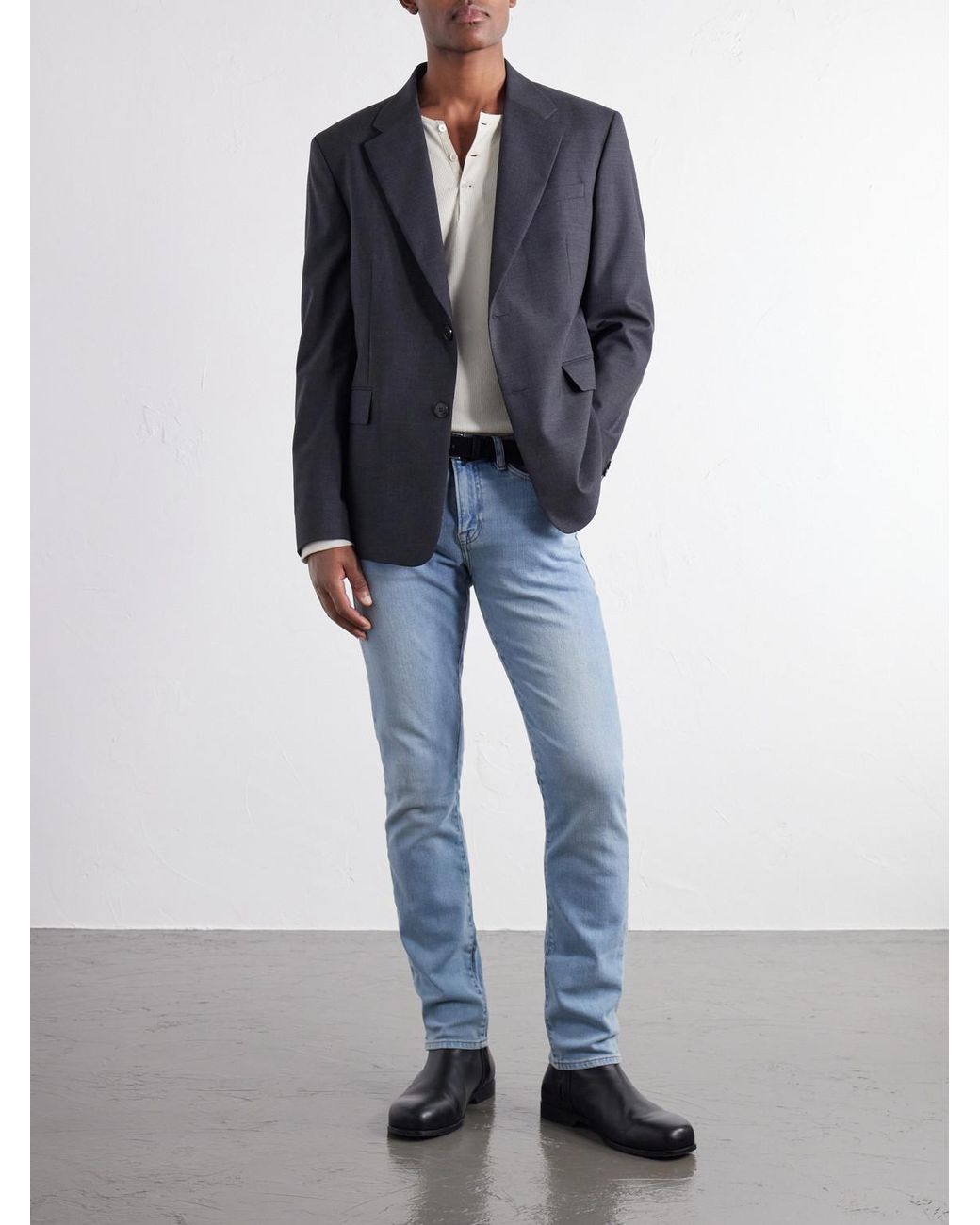 FRAME Blue L'Homme Slim-Fit Stretch-Denim Jeans for men