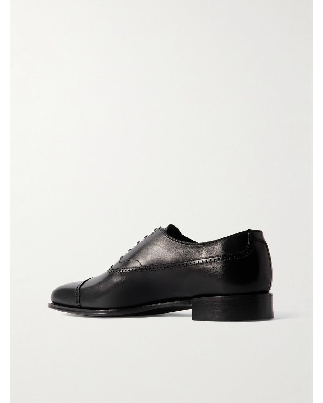 George Cleverley Black Charles Leather Oxford Shoes for men
