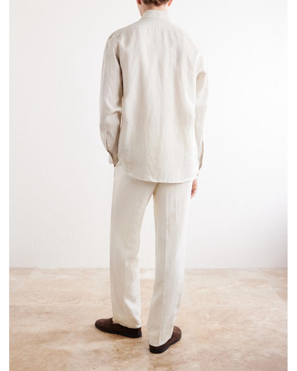 Zegna White Linen Shirt for men
