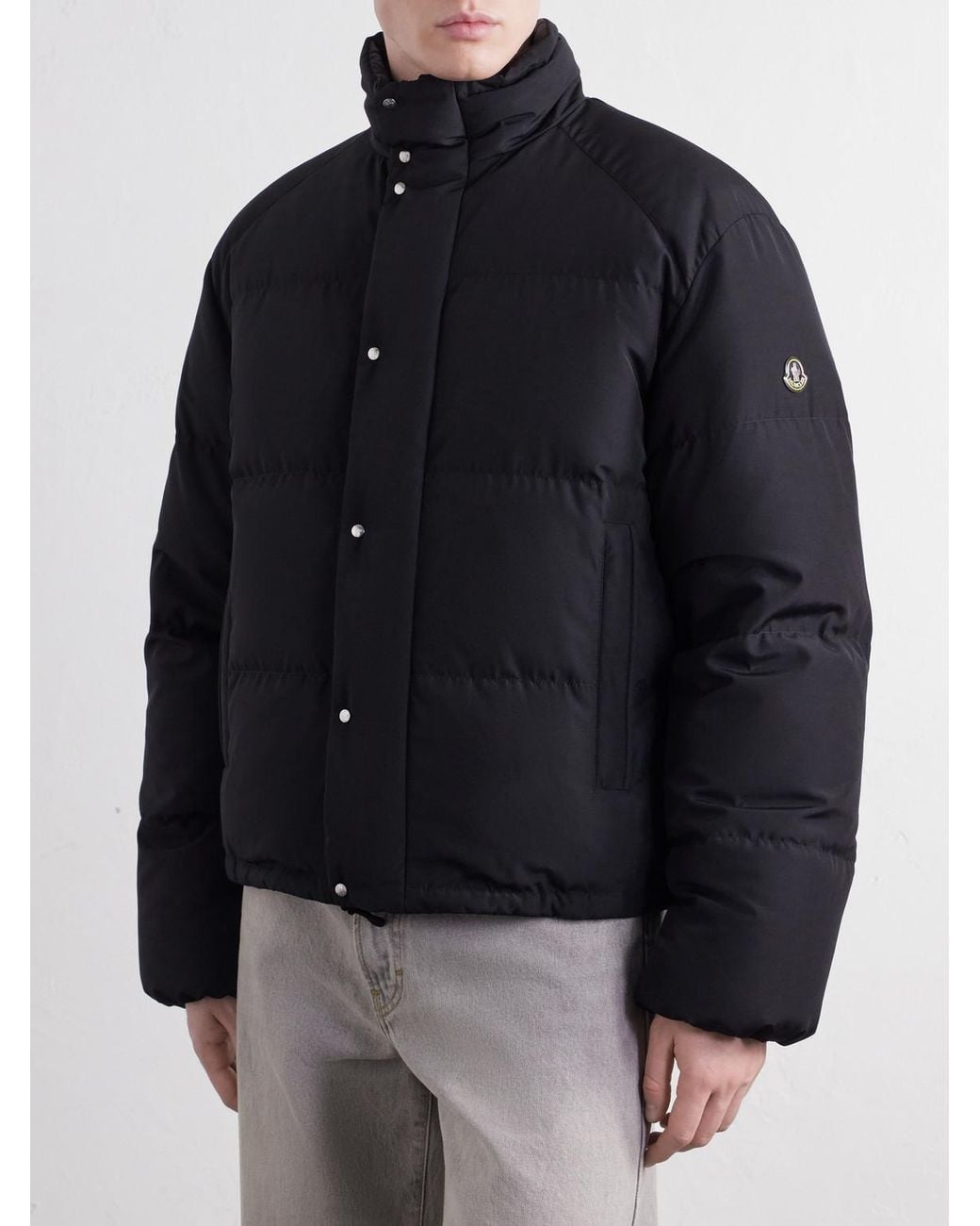 Moncler Black Verone Quilted Shell Down Jacket for men