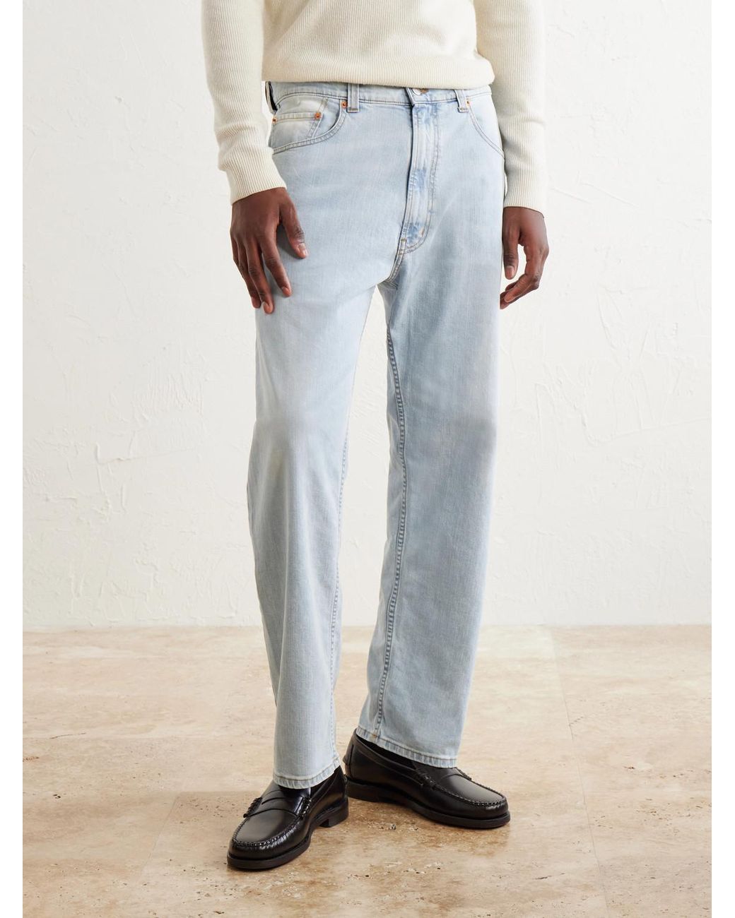 Ghiaia Blue Straight-Leg Jeans for men