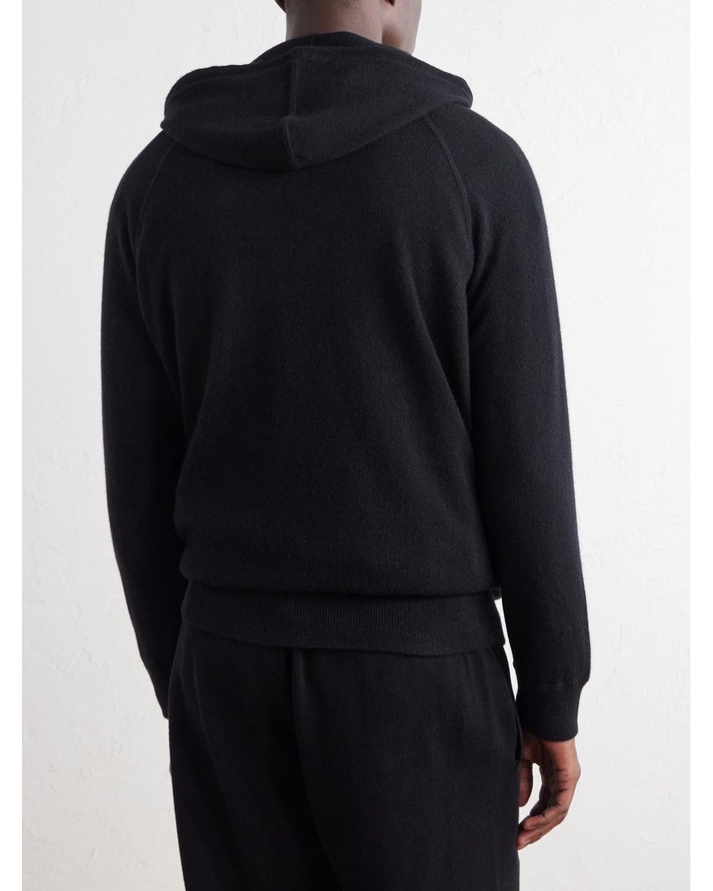 Ghiaia Blue Cashmere Hoodie for men