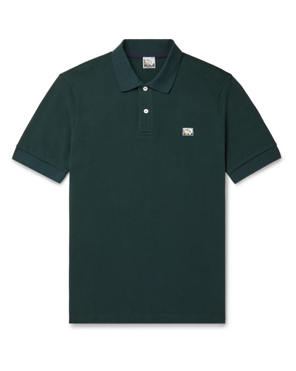 Sunspel Paul Weller Cotton-piqué Polo Shirt in Green for Men | Lyst