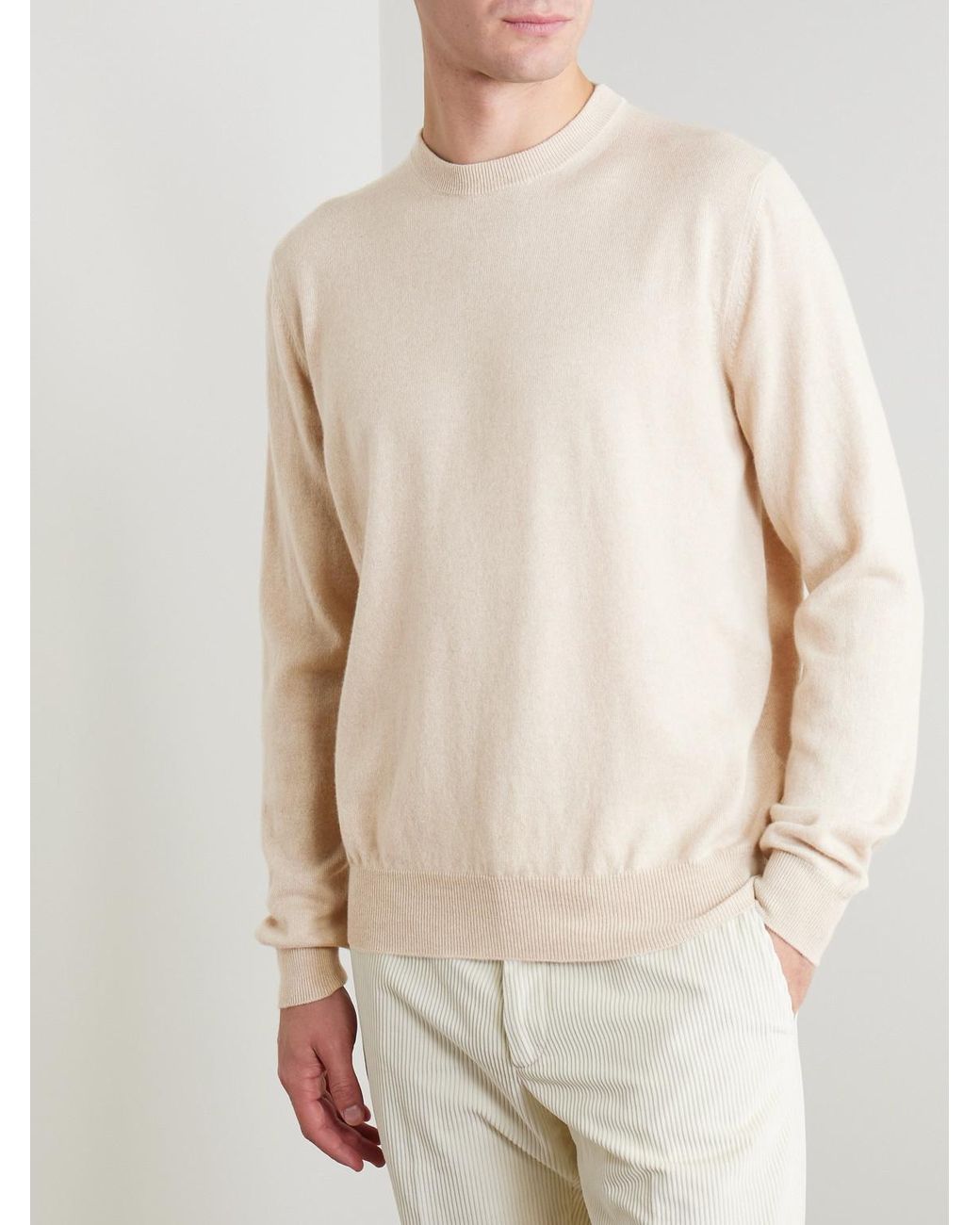 Loro Piana Natural Slim-Fit Baby Cashmere Sweater for men
