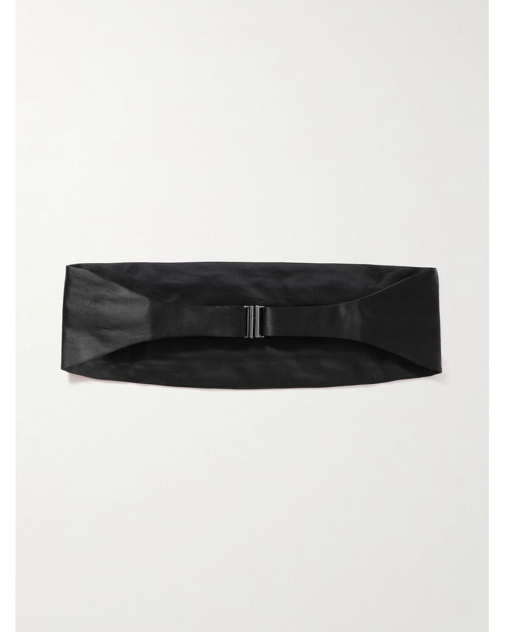 Brunello Cucinelli Black Cotton And Silk-Blend Satin Cummerbund for men