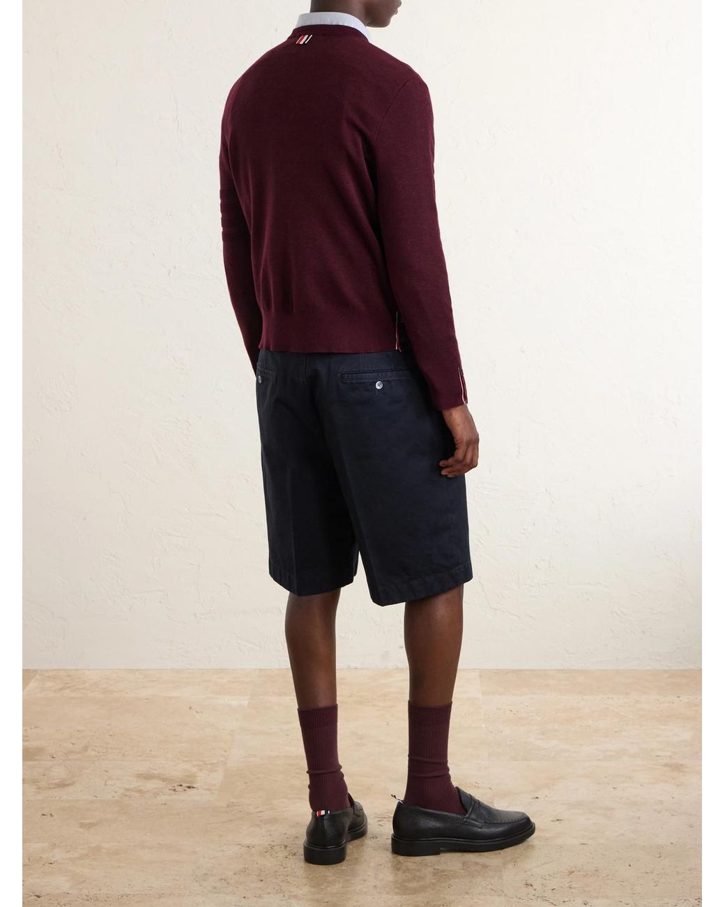 Thom Browne Red Milano Stitch Wool for men