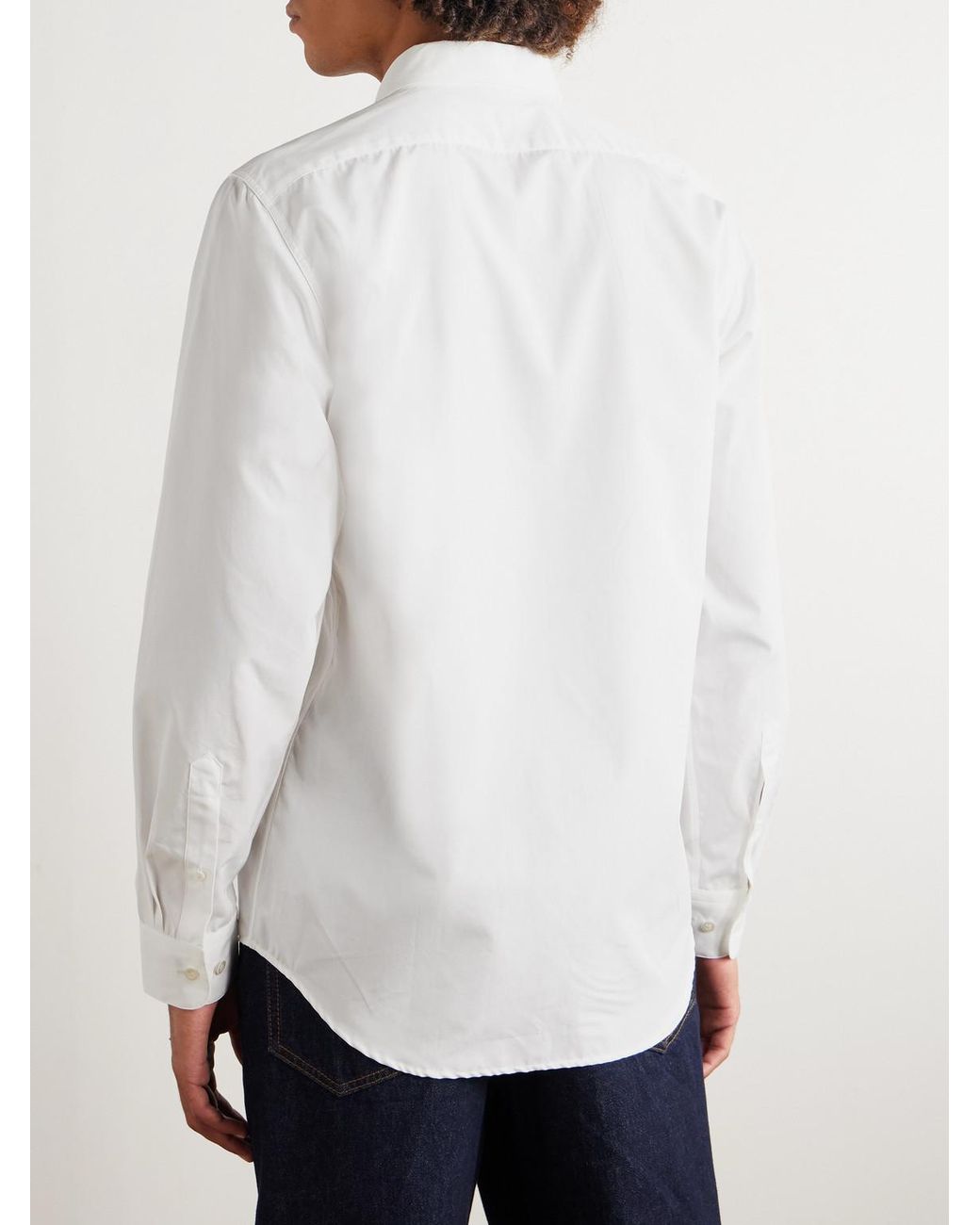 Dries Van Noten White Cotton-Poplin Shirt for men