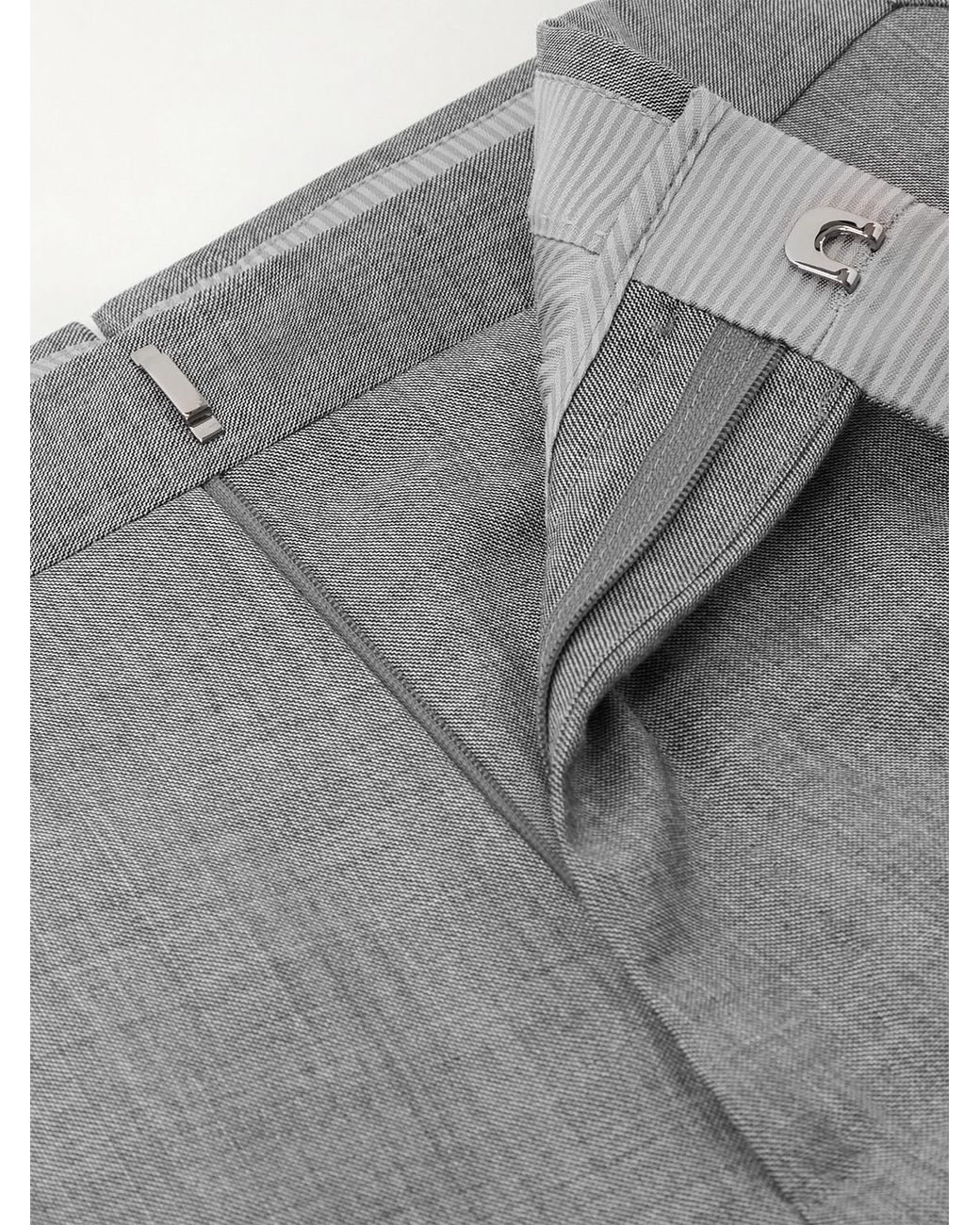 Tom Ford Gray Slim-Fit Wool Suit Trousers for men