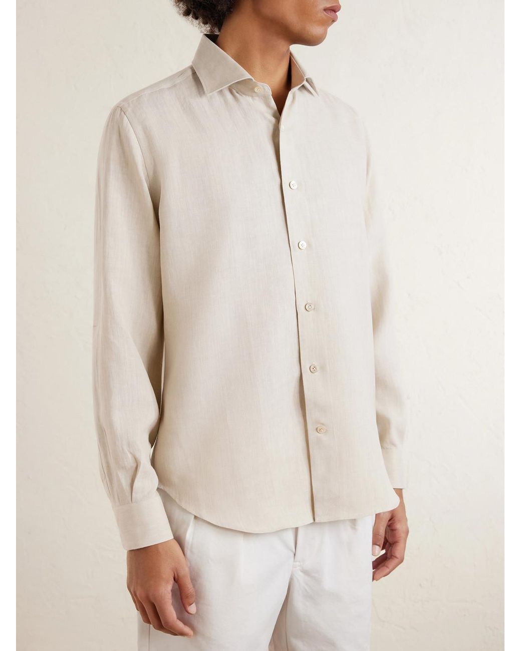 Eleventy Natural Linen Shirt for men
