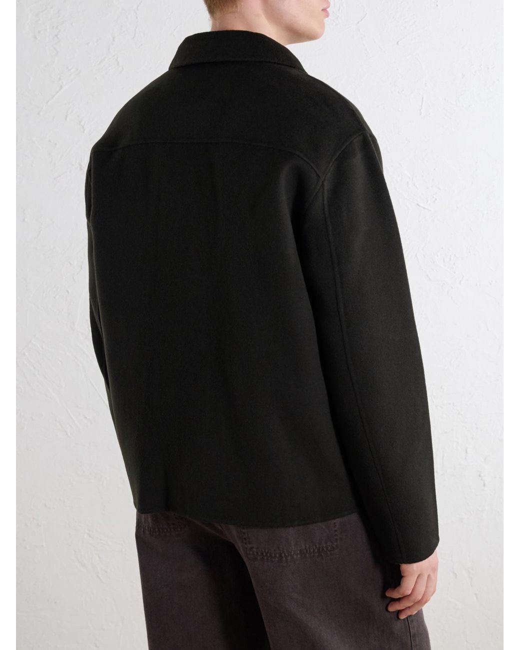 NN07 Black Morgan 8447 Woven Wool-Blend Jacket for men