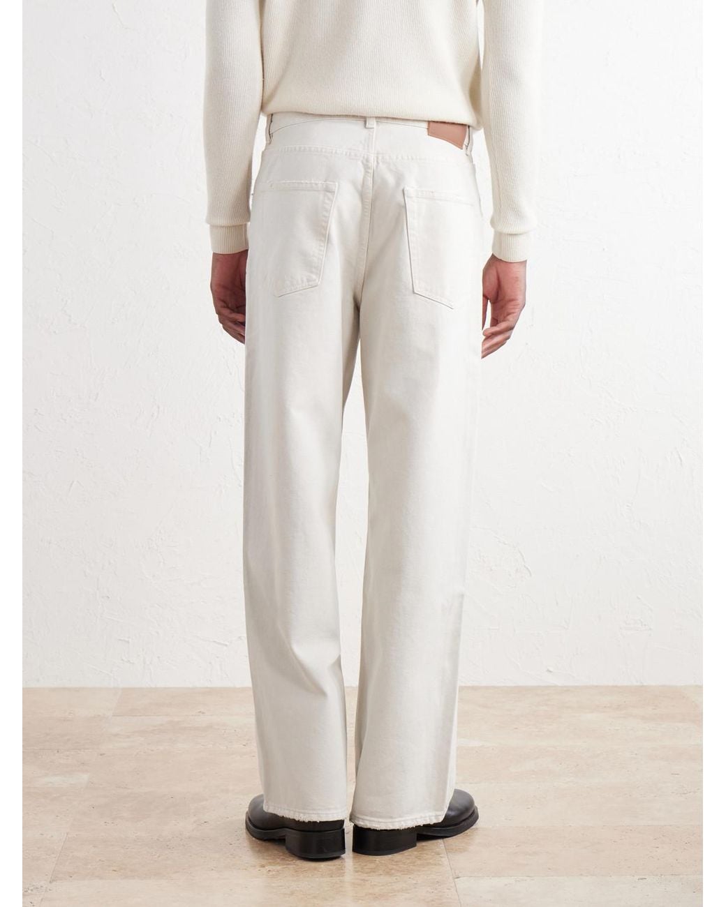 Our Legacy White Vast Straight-Leg Distressed Jeans for men