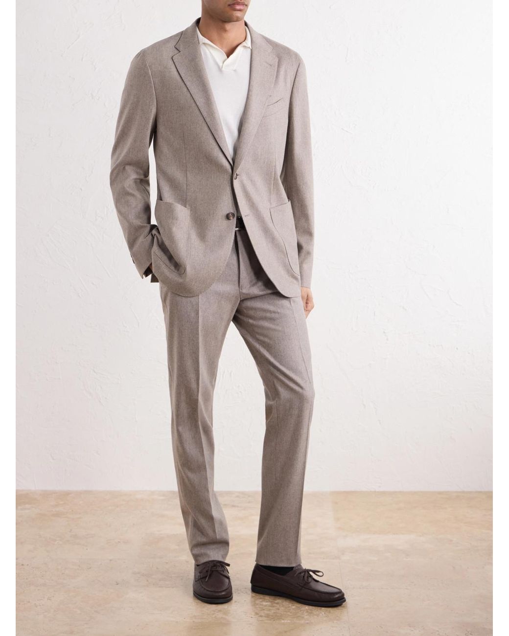 Slowear Natural Incotex Wool-blend Flannel Blazer Jacket for men