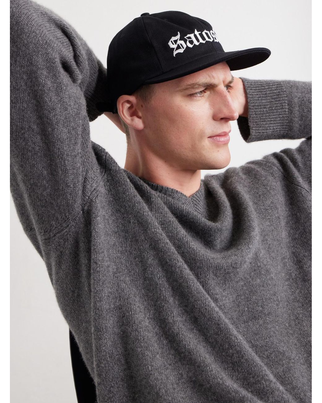 Satoshi Nakamoto Blue Og Logo-Embroidered Cotton-Canvas Baseball Cap