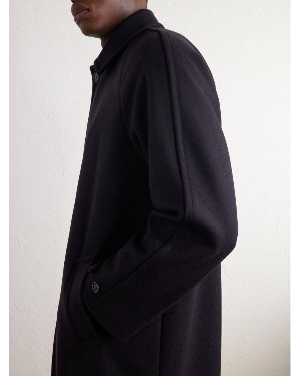 Valstar Blue Vittorio Wool-Blend Felt Coat for men
