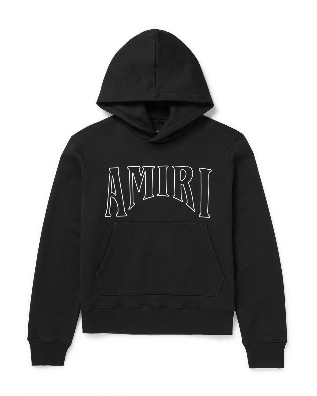 Printed cotton jersey hoodie