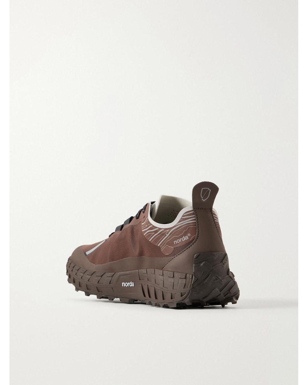 Norda Brown 001A Rubber-Trimmed Dyneema Running Sneakers for men