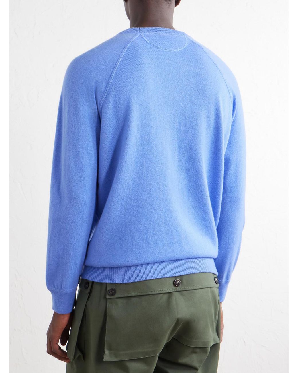Ghiaia Blue Cashmere Sweater for men
