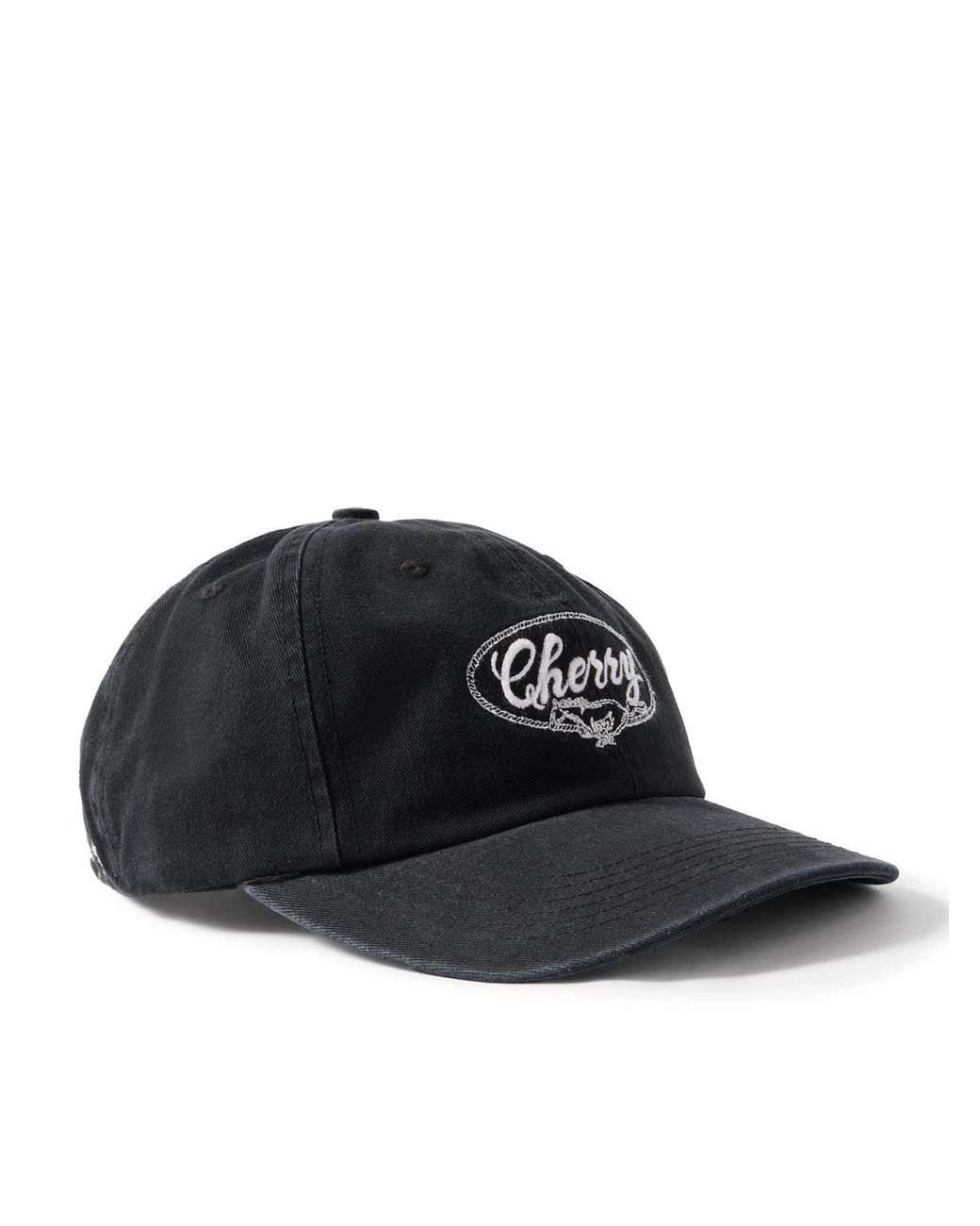 CHERRY LA Horse Power Logo-Embroidered Cotton-Twill Baseball Cap in ...