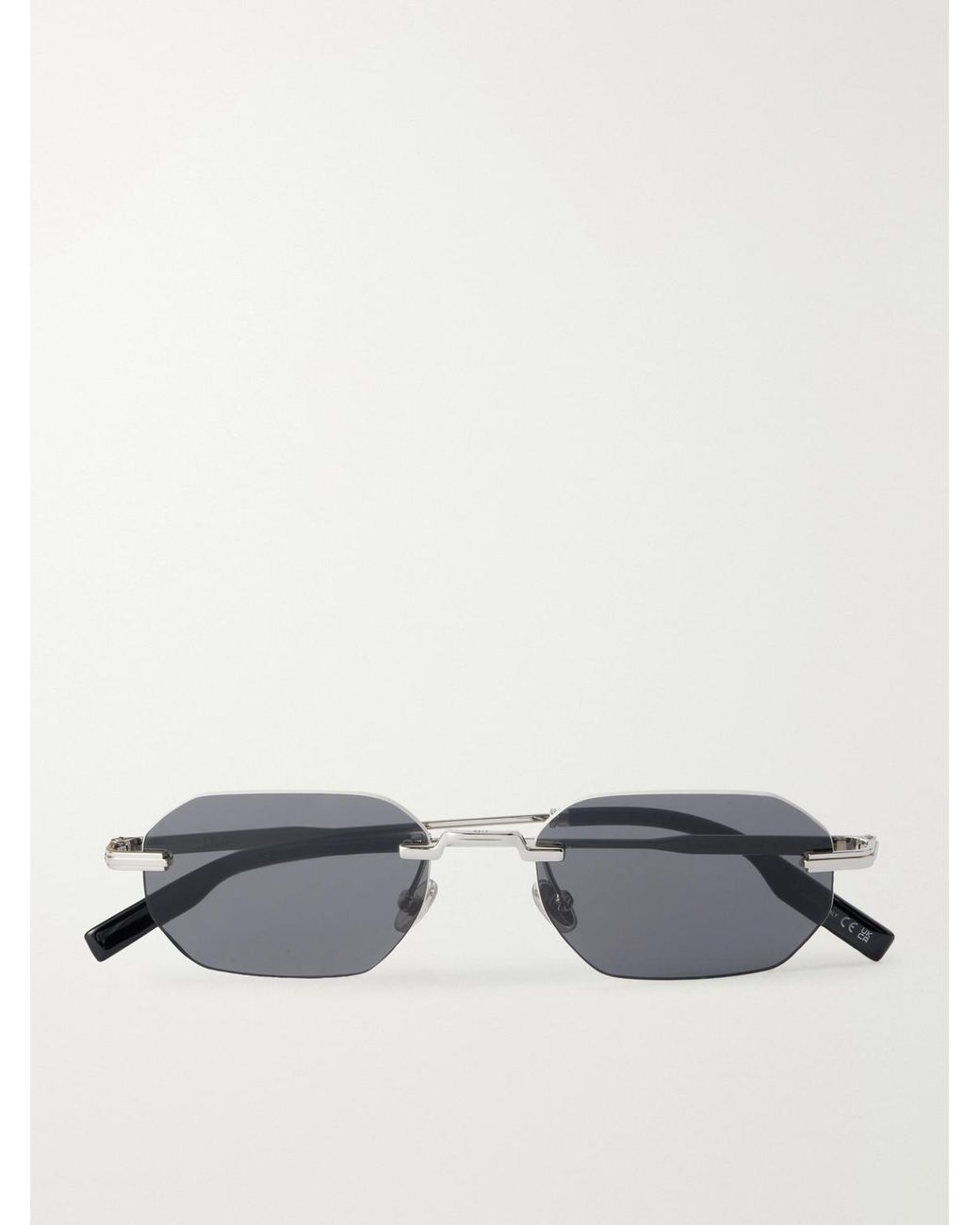 Dior Metallic Diorblacksuit S19U Geometric Square-Frame-Tone Metal Sunglasses for men