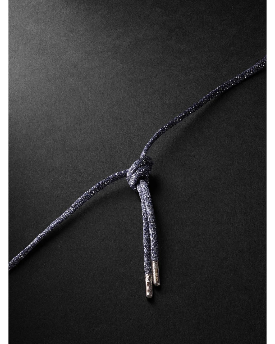Carolina Bucci Black Florentine Finish Key Lurex Pendant Necklace for men