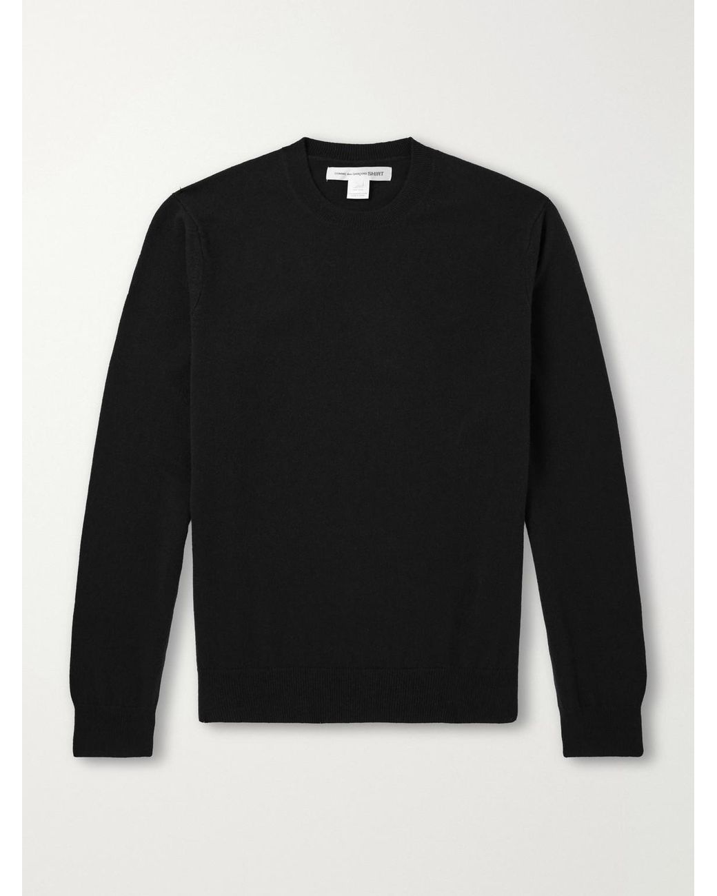 Comme des Garçons Black Ribbed Wool Sweater for men
