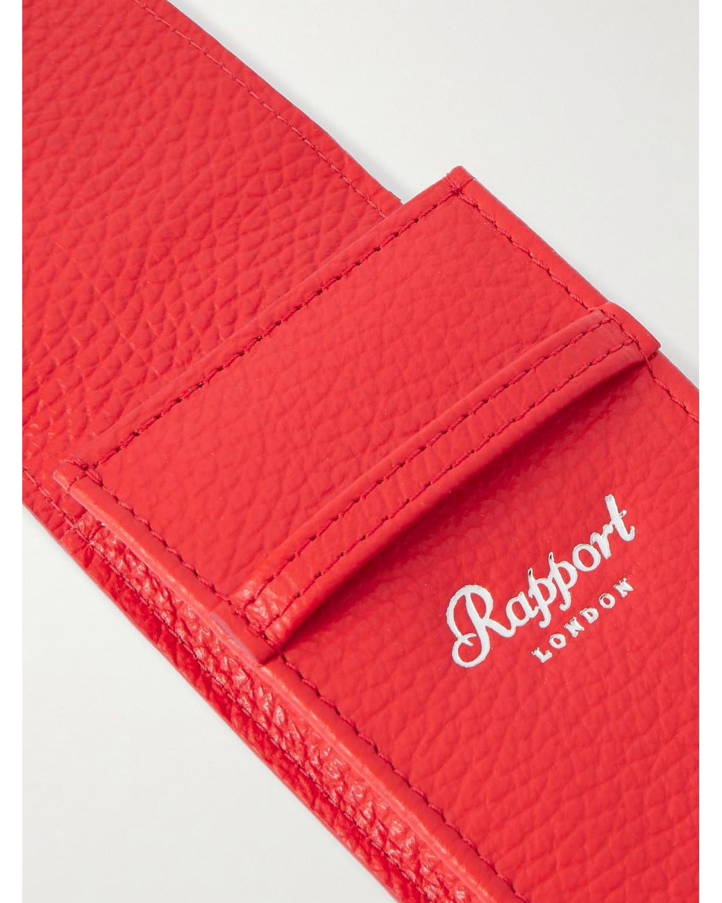 Rapport Red Portobello Full-Grain Leather Watch Pouch for men