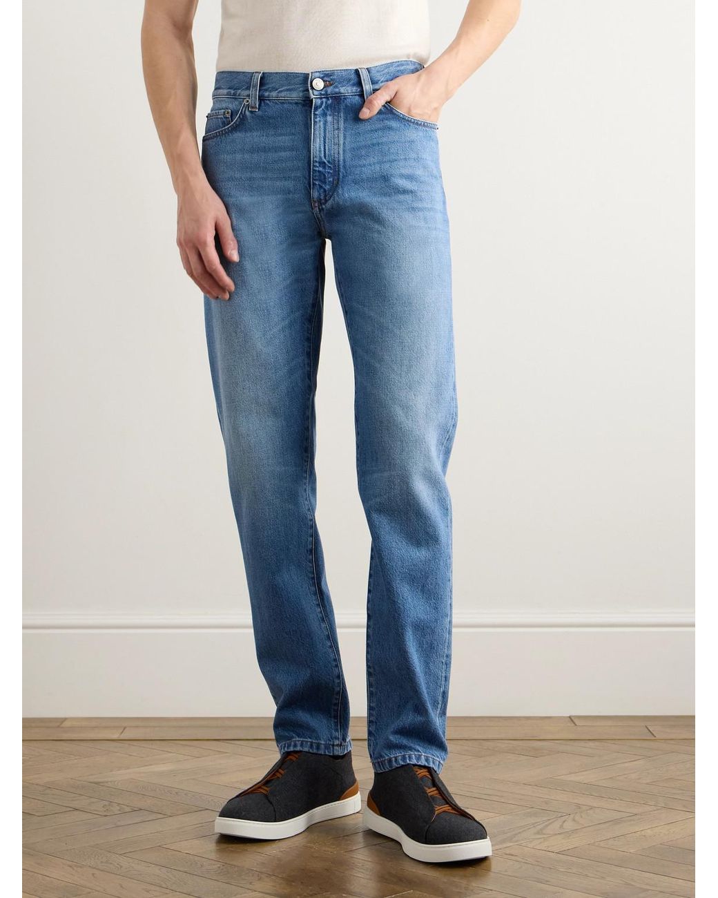 Zegna Blue Slim-Fit Jeans for men