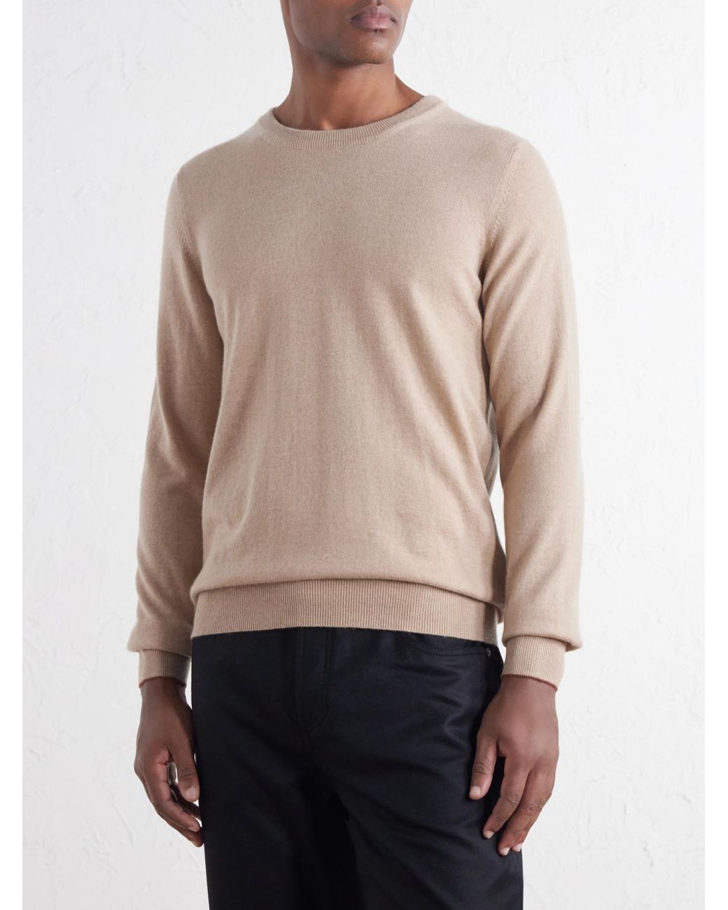 Brunello Cucinelli Natural Cashmere Sweater for men