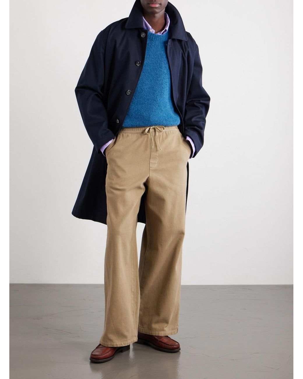 A.P.C. Natural Straight-Leg Cotton-Twill Trouser for men