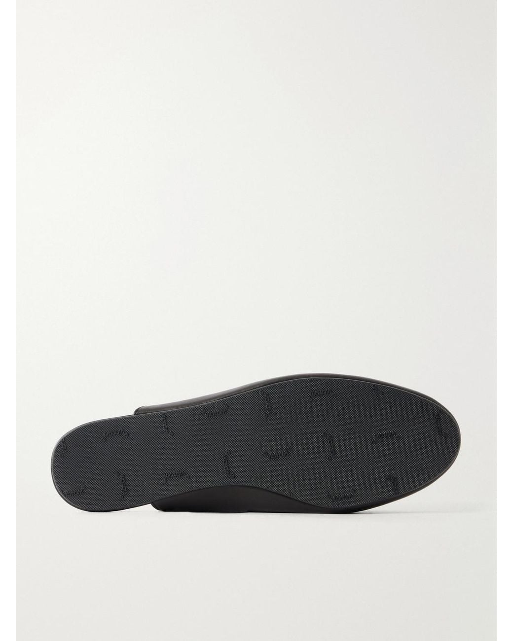 Auralee White Leather Slippers for men