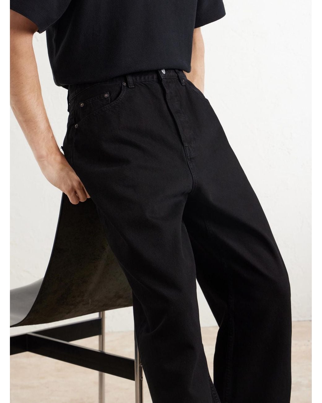 FRAME Blue Wide-Leg Jeans for men
