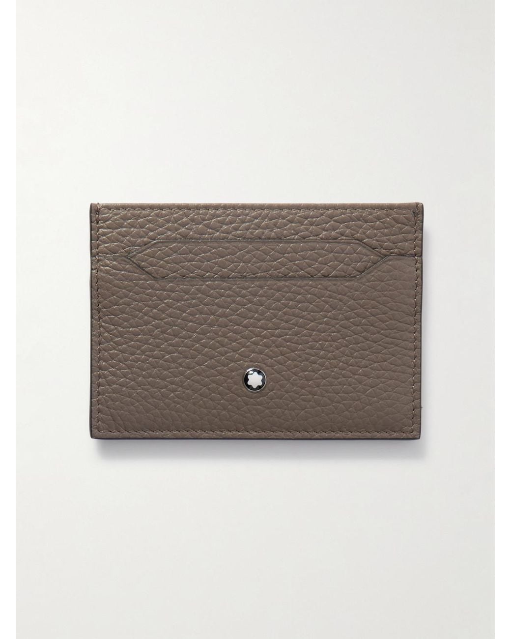 Montblanc Gray Full-Grain Leather Cardholder for men