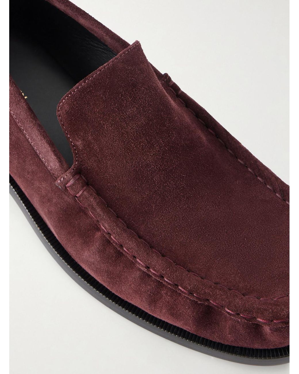 Dries Van Noten Purple Suede Loafers for men