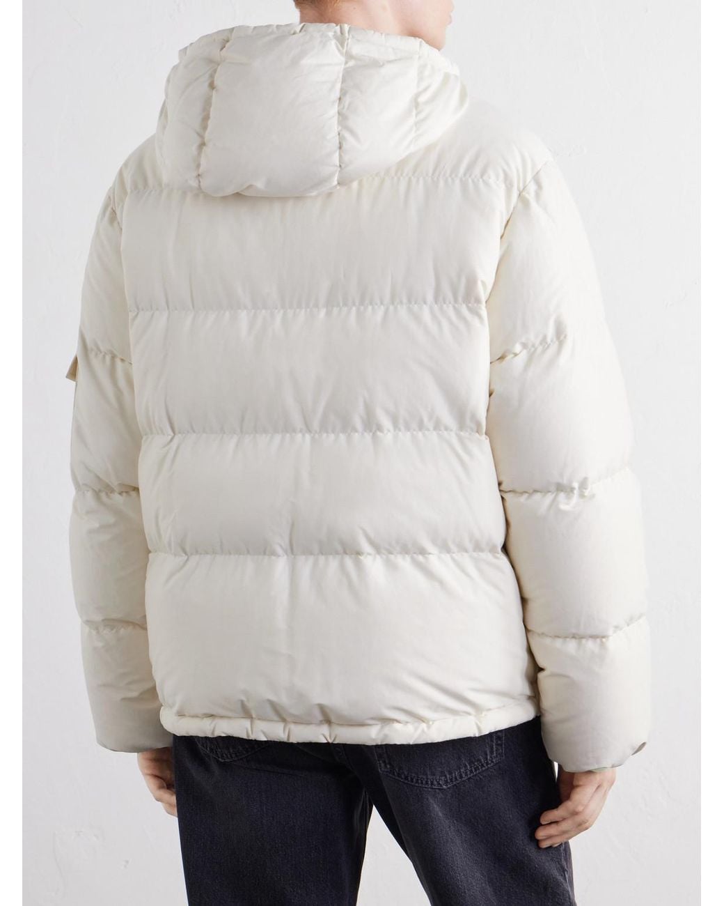 Moncler Natural Himalaya Hooded Quilted Cotton-Blend Shell Down Jacket for men