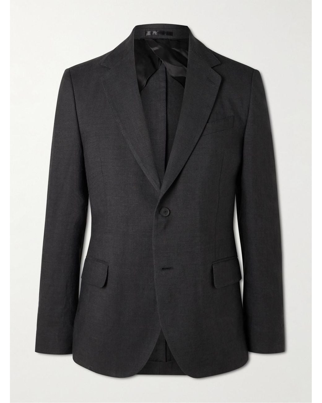 Mr P. Black Regular-Fit Linen Suit Jacket for men